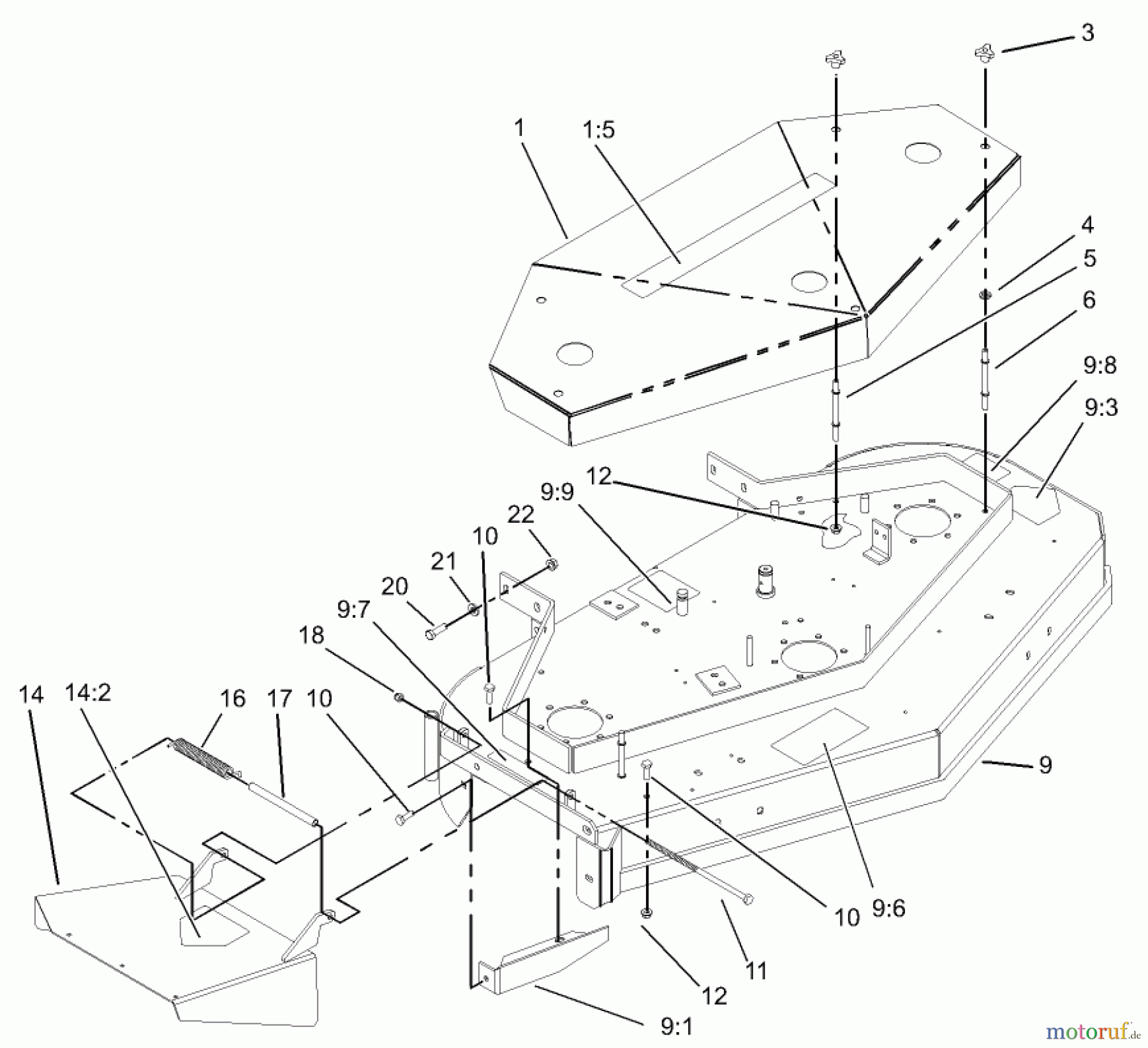  Rasenmäher für Großflächen 30195 - Toro Mid-Size ProLine Mower, Gear Drive, 15 hp, 48