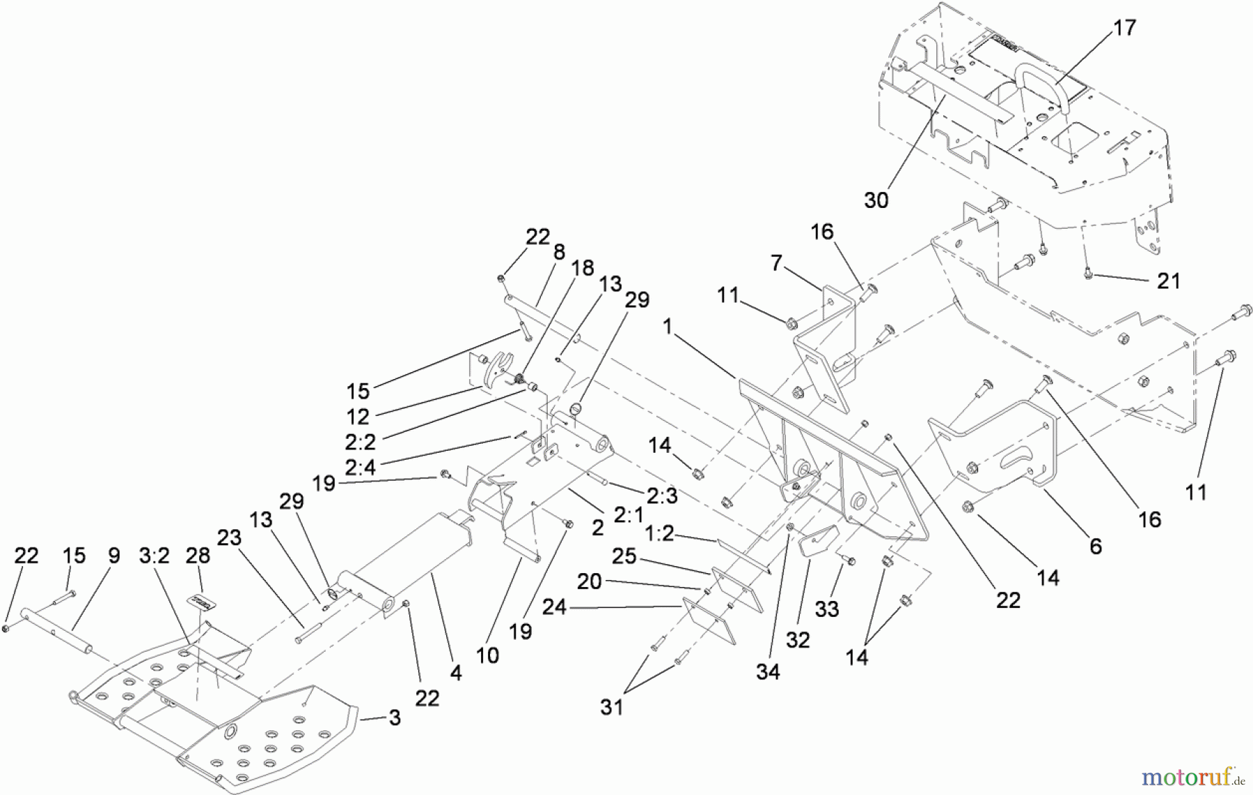  Compact Utility Attachments 22475 - Toro TX Platform, Gasoline-Powered TX Dingo Compact Utility Loader (SN: 312000001 - 312999999) (2012) PLATFORM ASSEMBLY