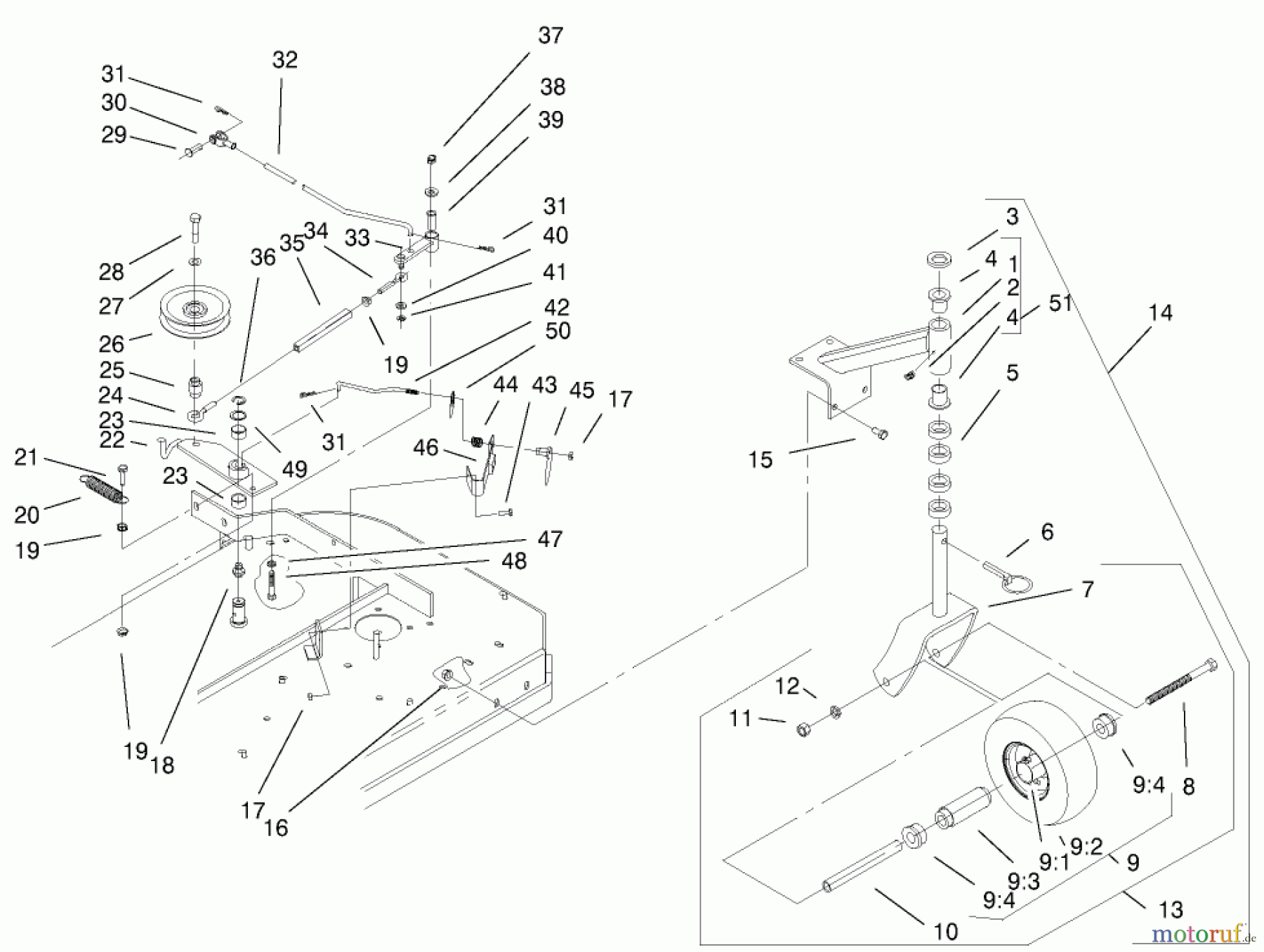  Rasenmäher für Großflächen 30196 - Toro Mid-Size ProLine Mower, Gear Drive, 14 hp, 48