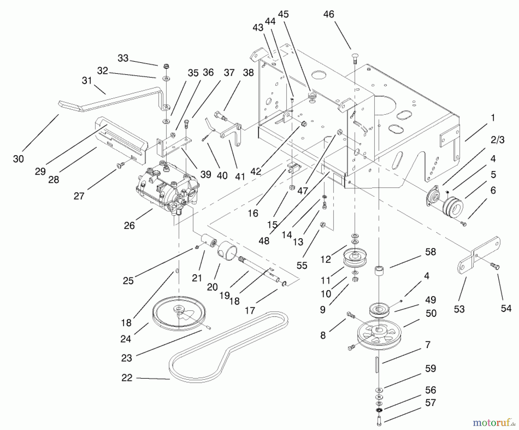  Rasenmäher für Großflächen 30196 - Toro Mid-Size ProLine Mower, Gear Drive, 14 hp, 48