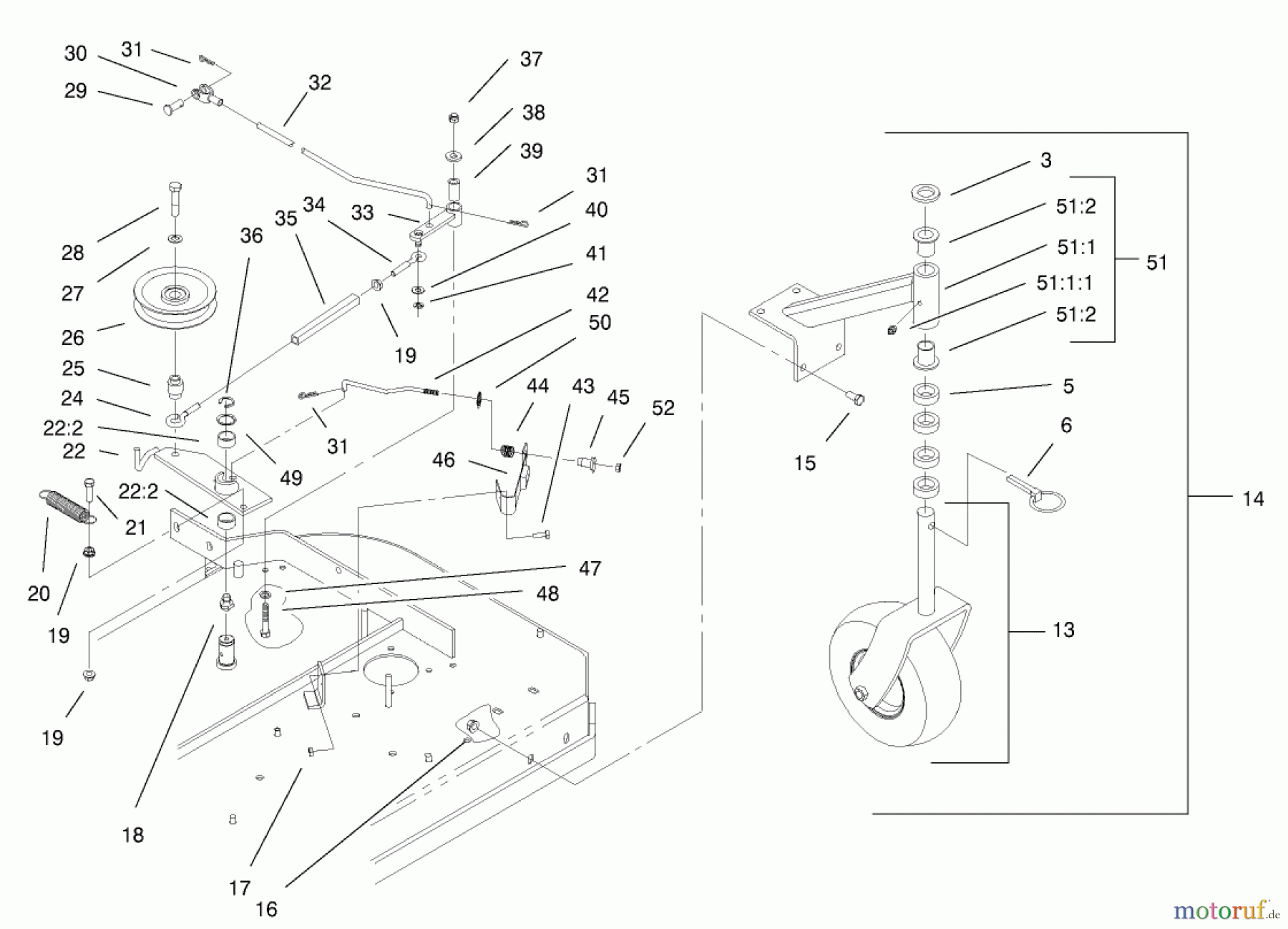  Rasenmäher für Großflächen 30197 - Toro Mid-Size ProLine Mower, Gear Drive, 15 hp, 48