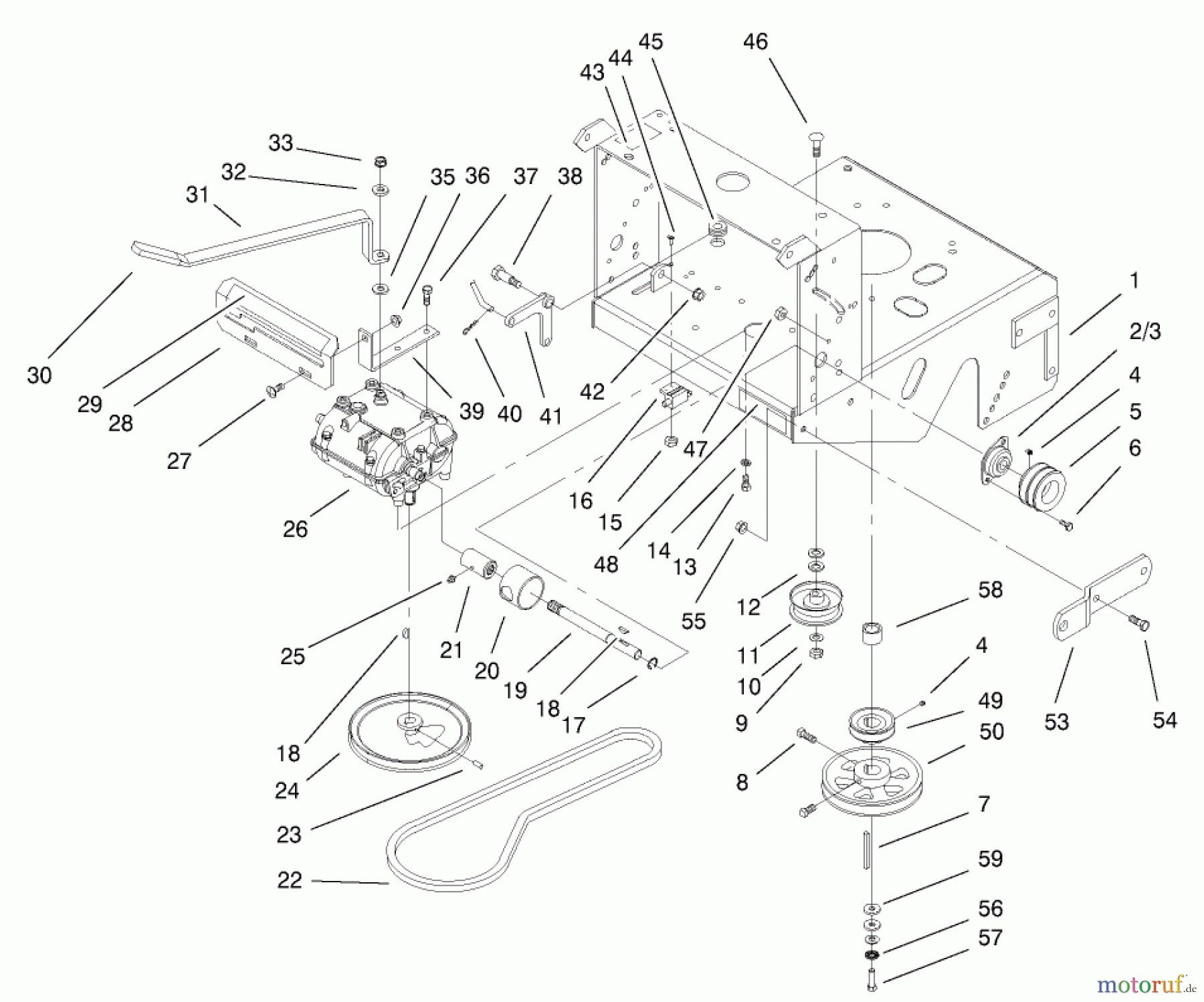  Rasenmäher für Großflächen 30197 - Toro Mid-Size ProLine Mower, Gear Drive, 15 hp, 48