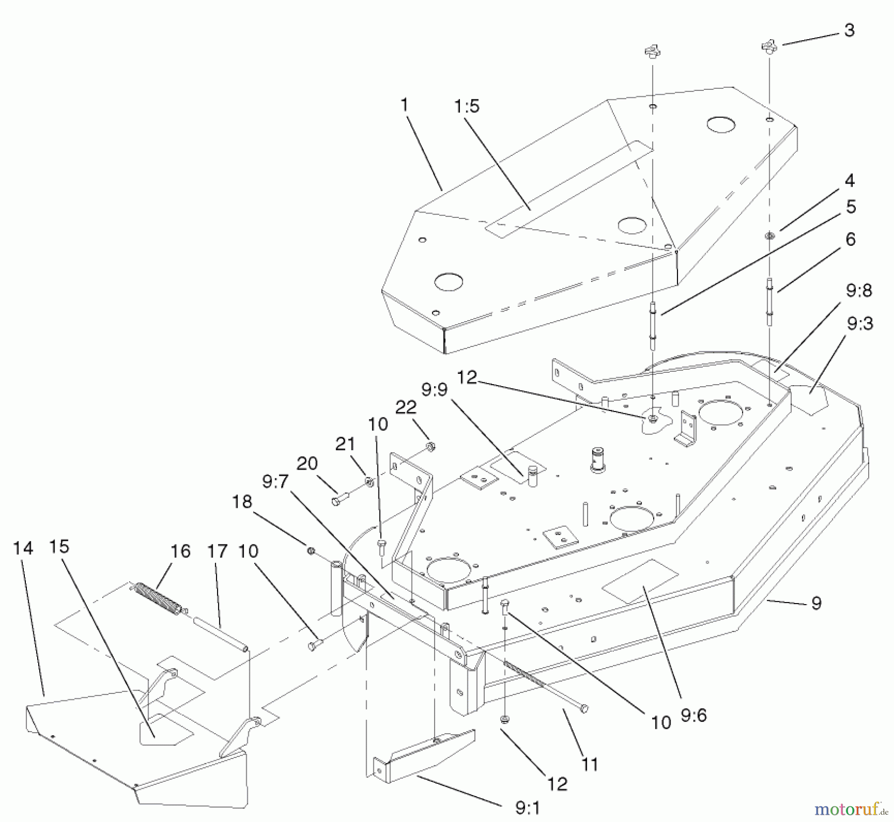  Rasenmäher für Großflächen 30197 - Toro Mid-Size ProLine Mower, Gear Drive, 15 hp, 48