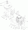 Rasenmäher für Großflächen 30197 - Toro Mid-Size ProLine Mower, Gear Drive, 15 hp, 48" Side Discharge Deck (SN: 230000001 - 230005000) (2003) Ersatzteile ENGINE AND FUEL SYSTEM ASSEMBLY