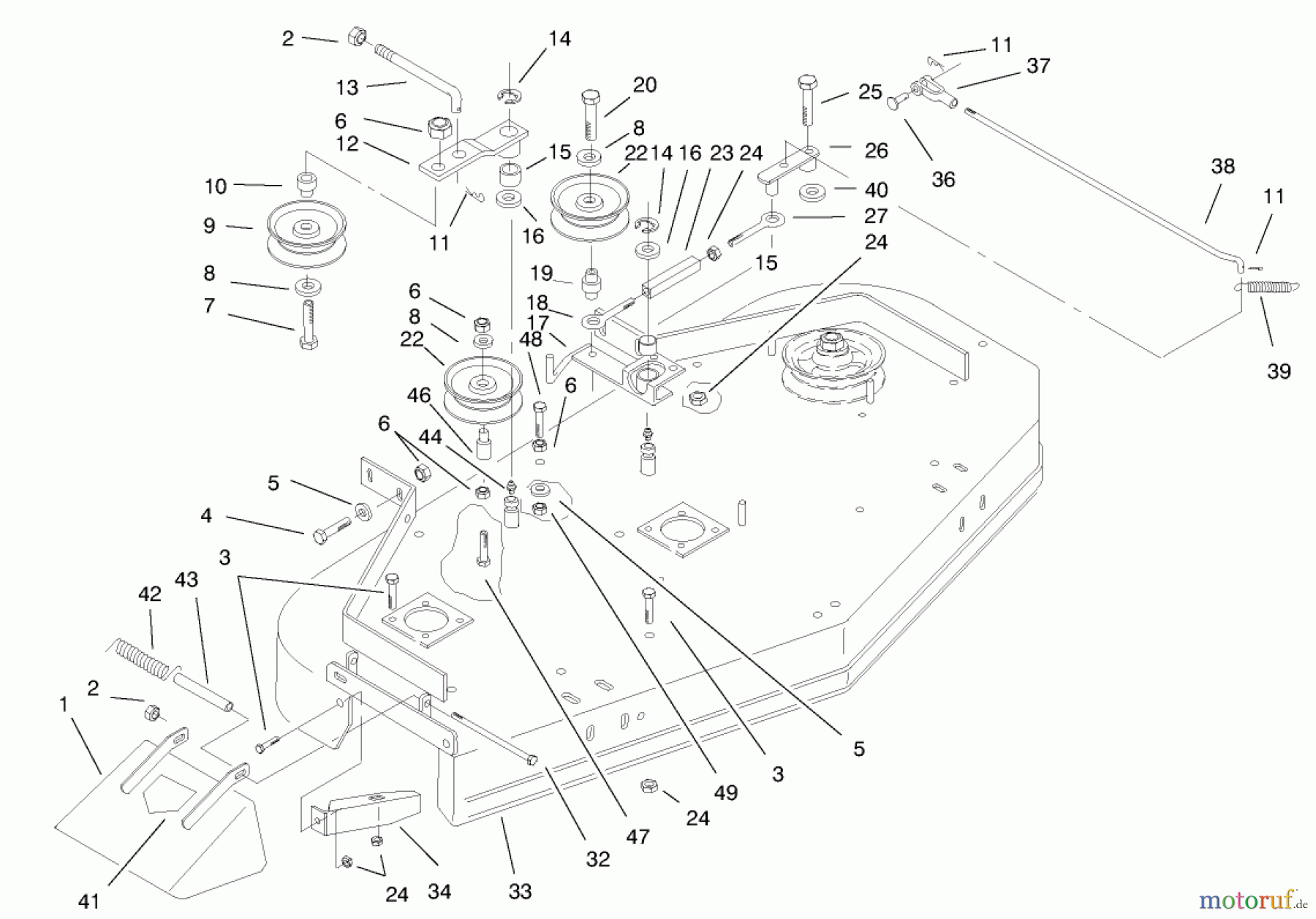  Rasenmäher für Großflächen 30197 - Toro Mid-Size ProLine Mower, Gear Drive, 15 hp, 48