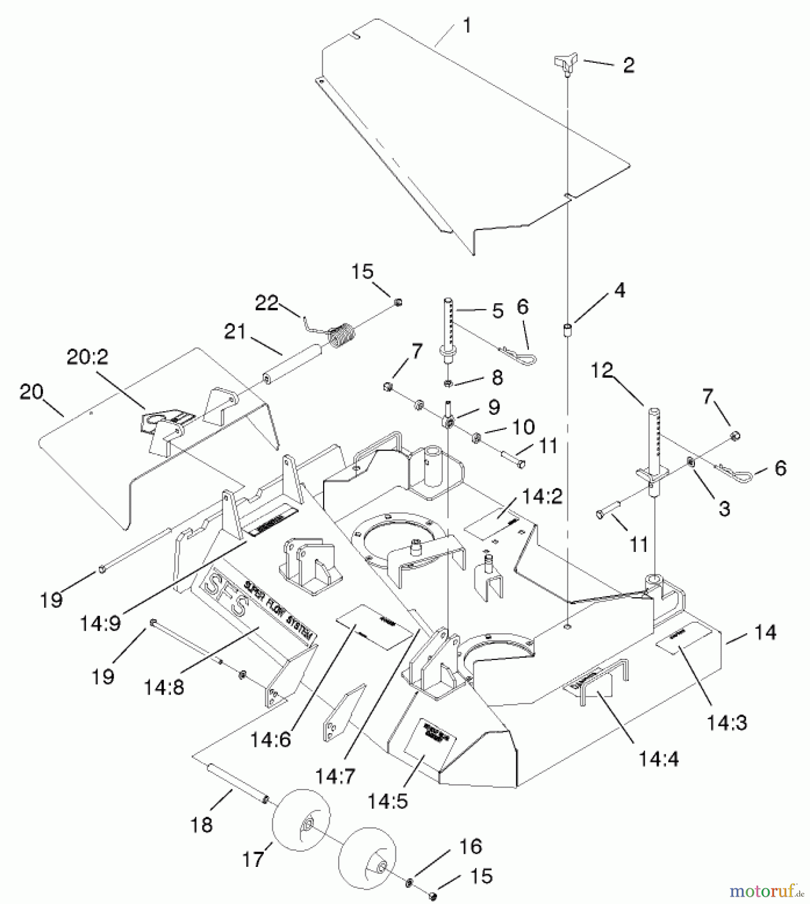  Rasenmäher für Großflächen 30253 - Toro Mid-Size ProLine Mower, Gear Drive, 15 hp, 36