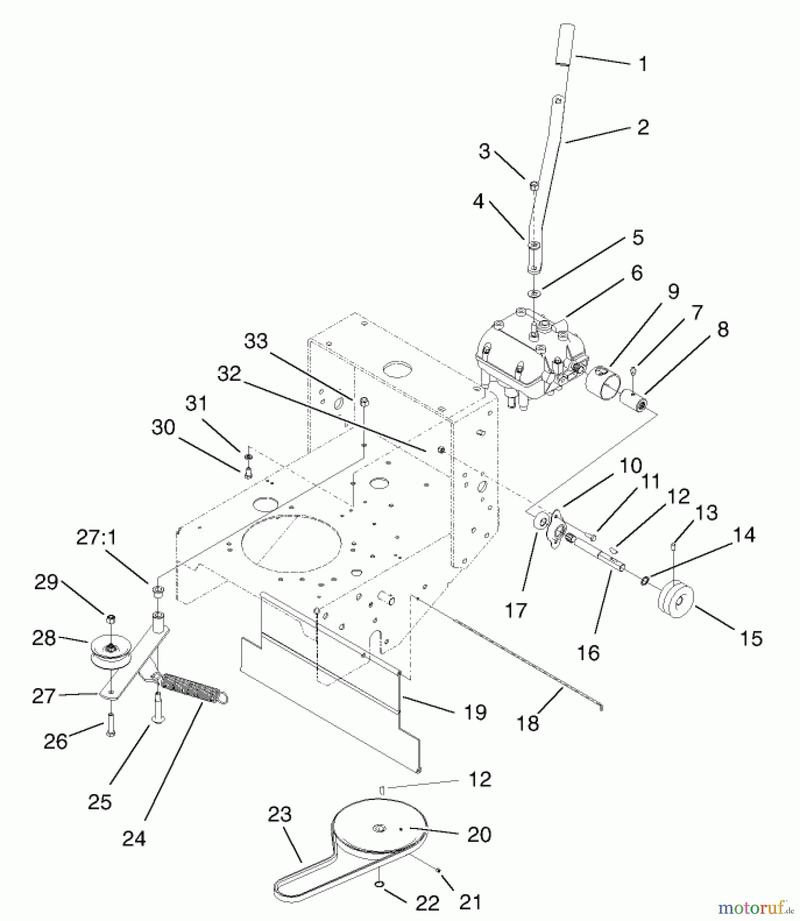  Rasenmäher für Großflächen 30254 - Toro Mid-Size ProLine Mower, Gear Drive, 15 hp, 44