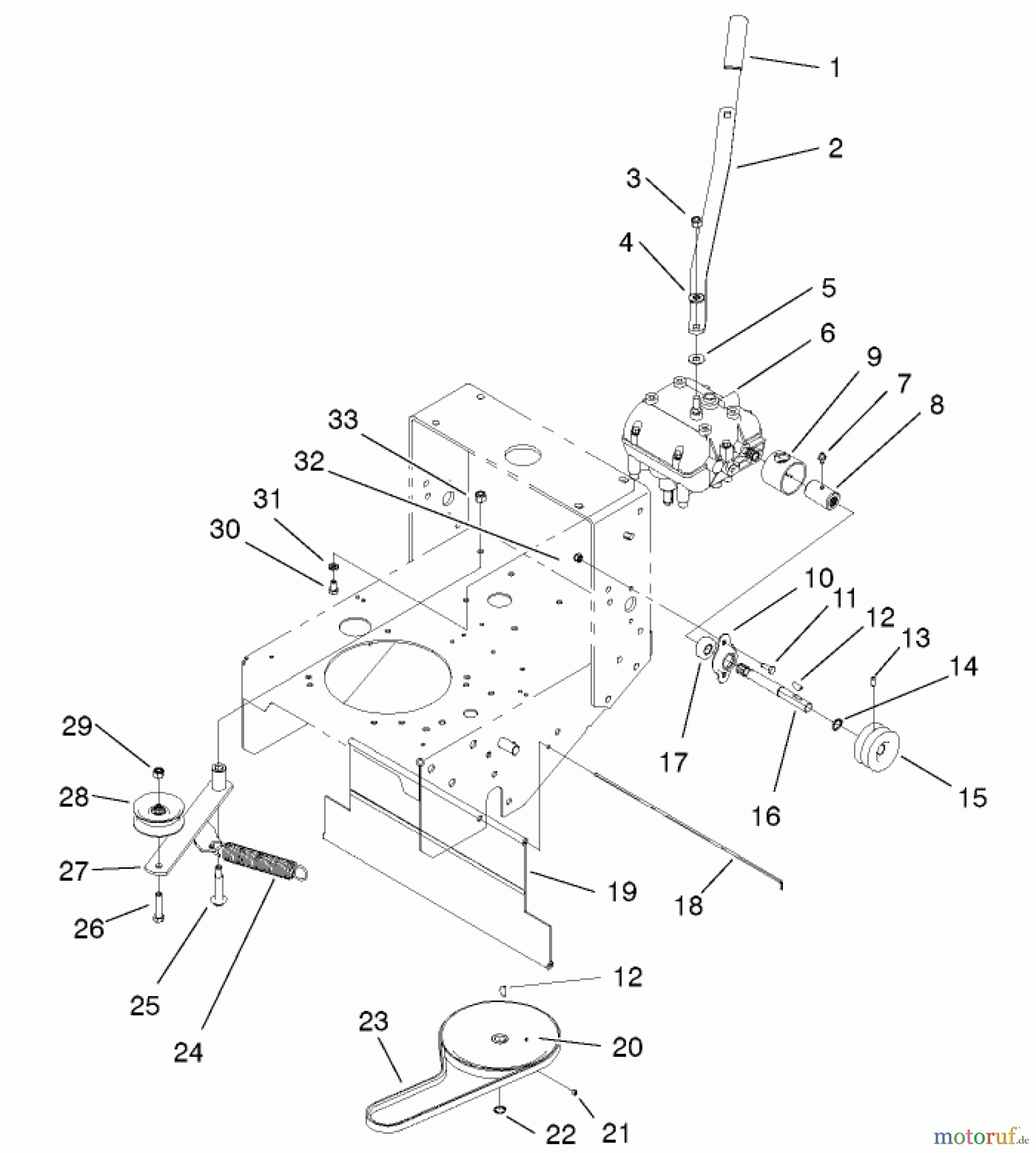  Rasenmäher für Großflächen 30257 - Toro Mid-Size ProLine Mower, Gear Drive, 15 hp, 44