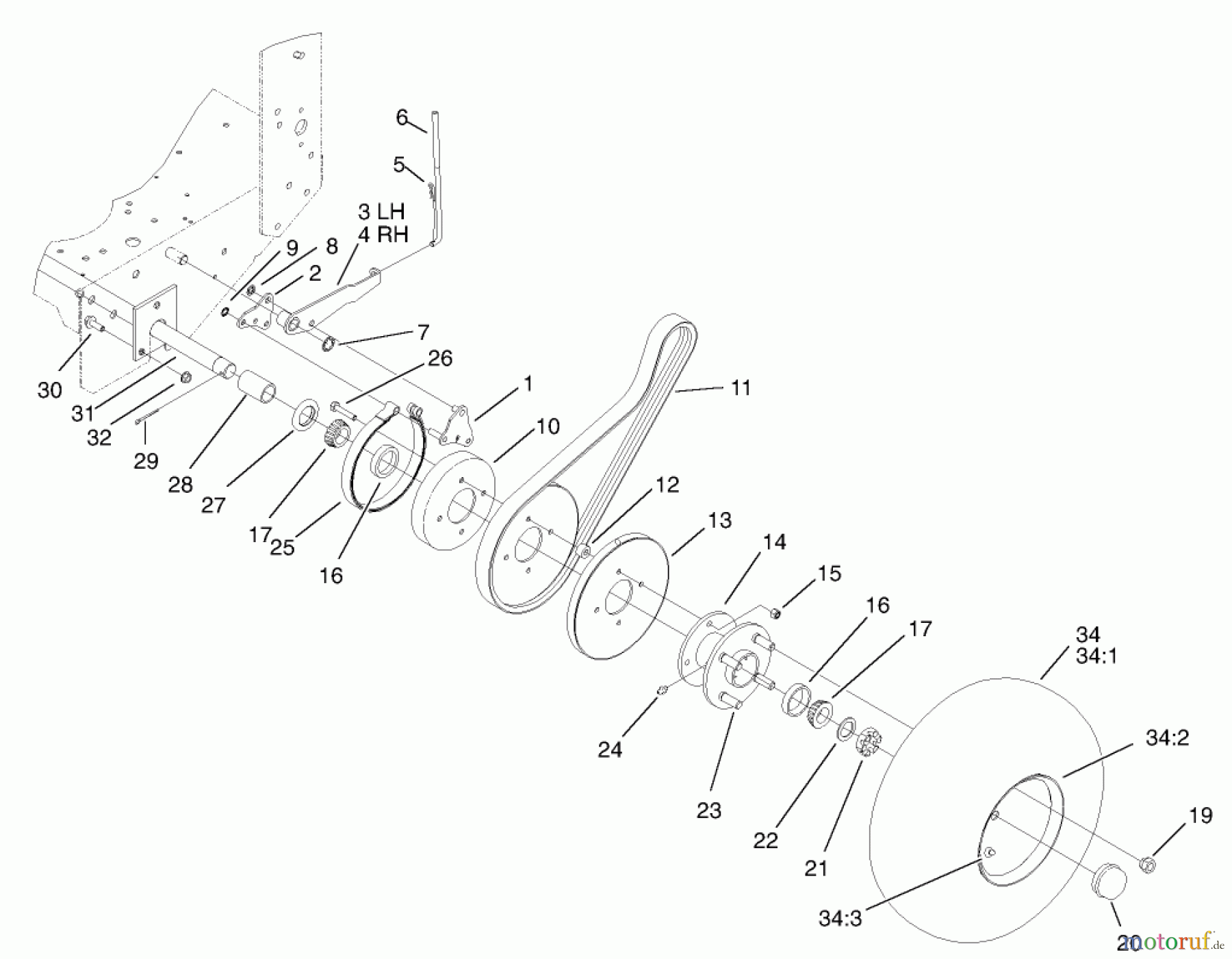  Rasenmäher für Großflächen 30259 - Toro Mid-Size ProLine Mower, Gear Drive, 17 hp, 44