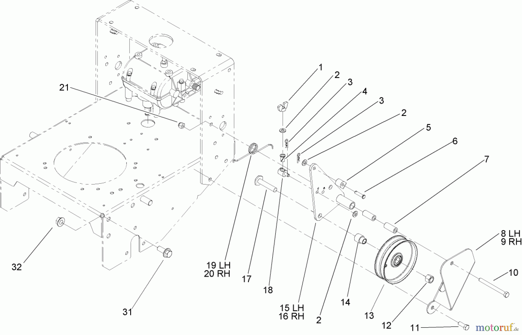  Rasenmäher für Großflächen 30319 - Toro Mid-Size ProLine Mower, T-Bar, Gear Drive, 15 HP, 52