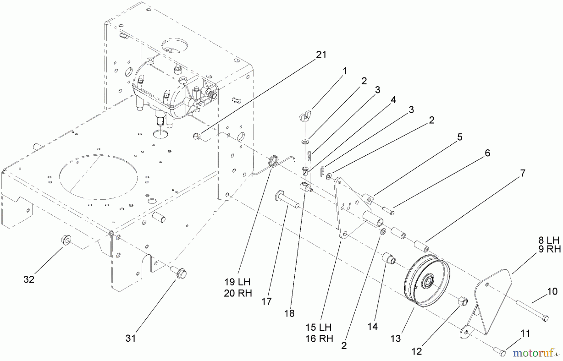  Rasenmäher für Großflächen 30319 - Toro Mid-Size ProLine Mower, T-Bar, Gear Drive, 15 HP, 52