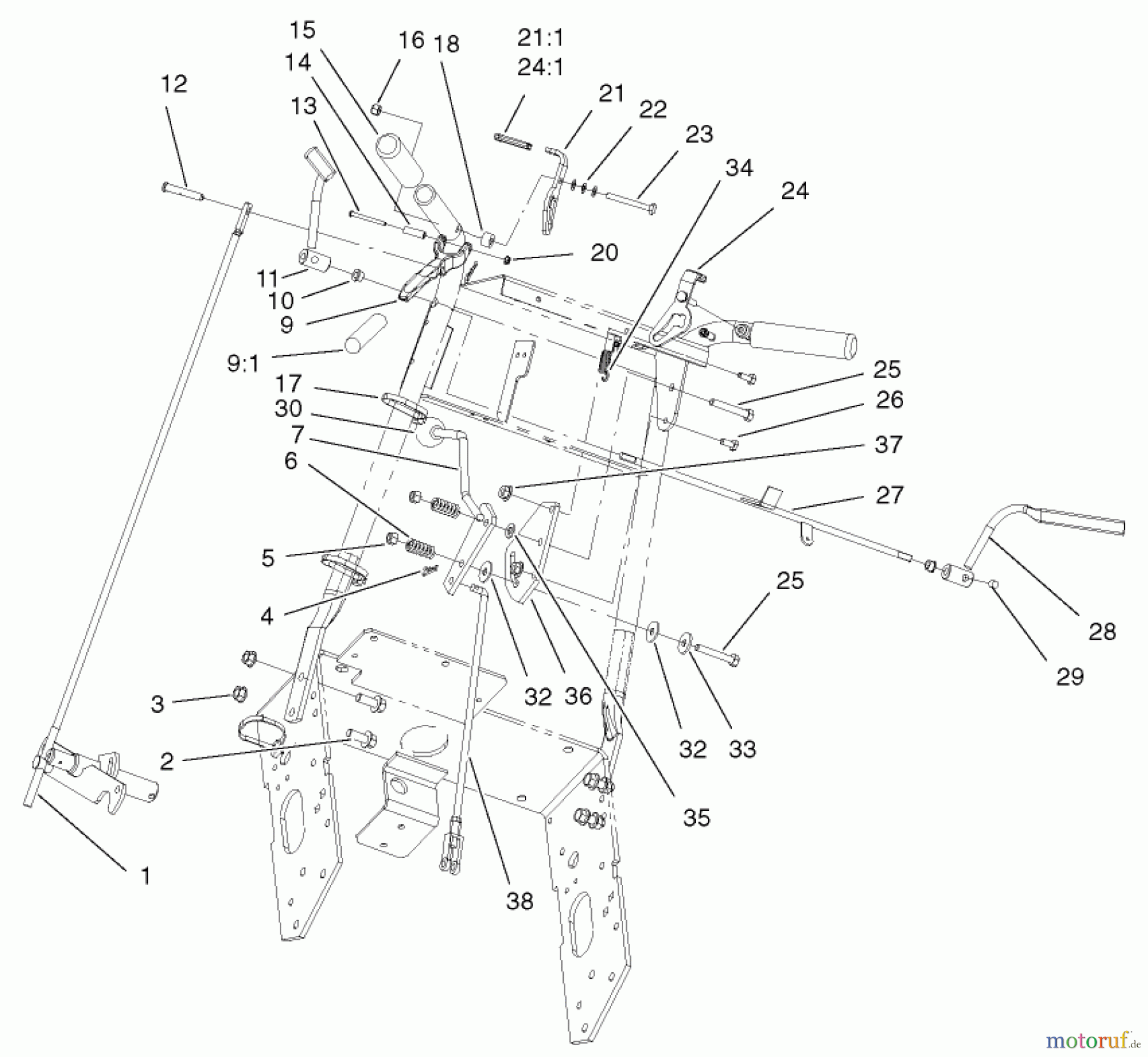  Rasenmäher für Großflächen 30340 - Toro Mid-Size ProLine Mower, Hydro Drive, 17 hp, 44