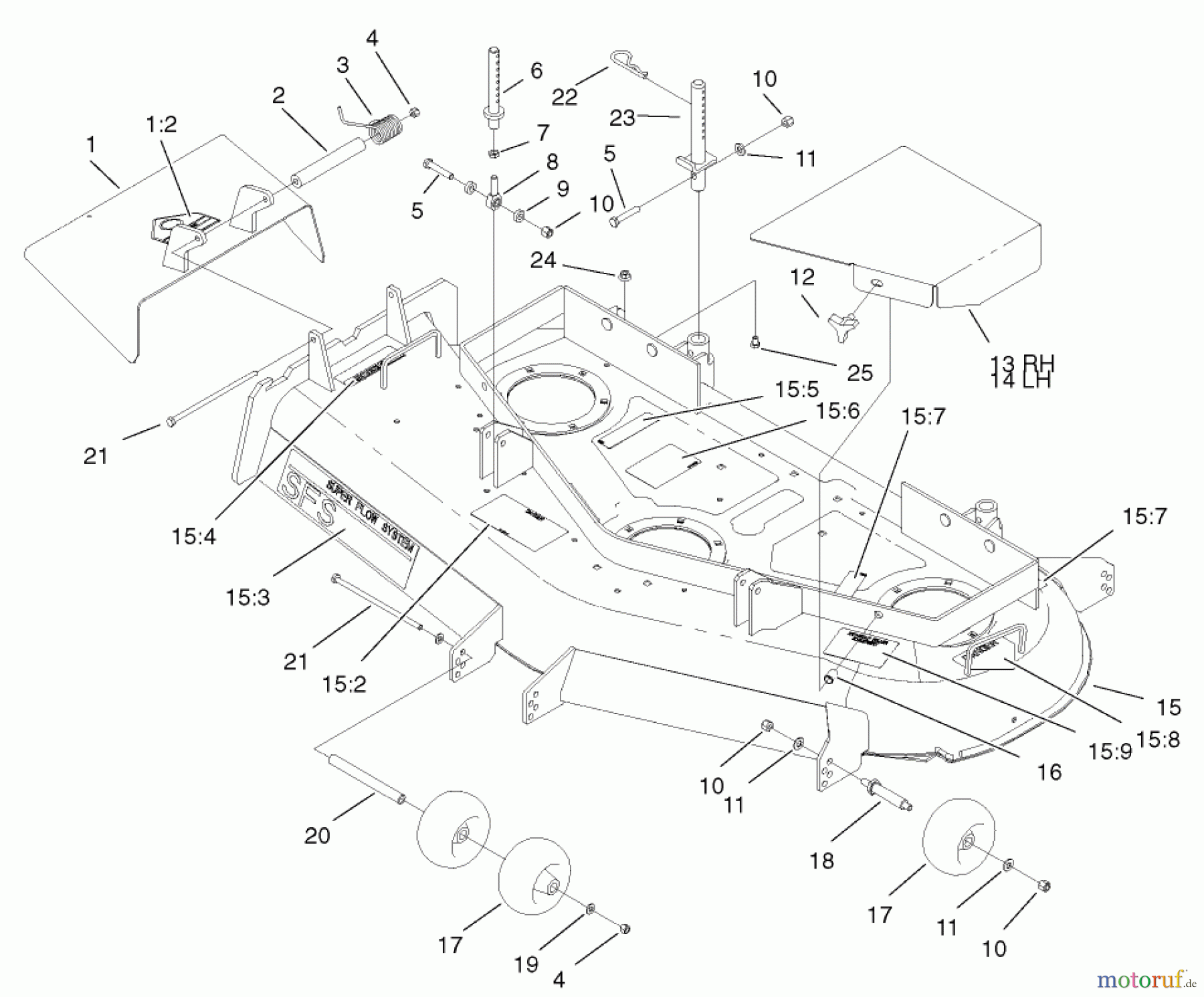  Rasenmäher für Großflächen 30341 - Toro Mid-Size ProLine Mower, Hydro Drive, 17 hp, 52