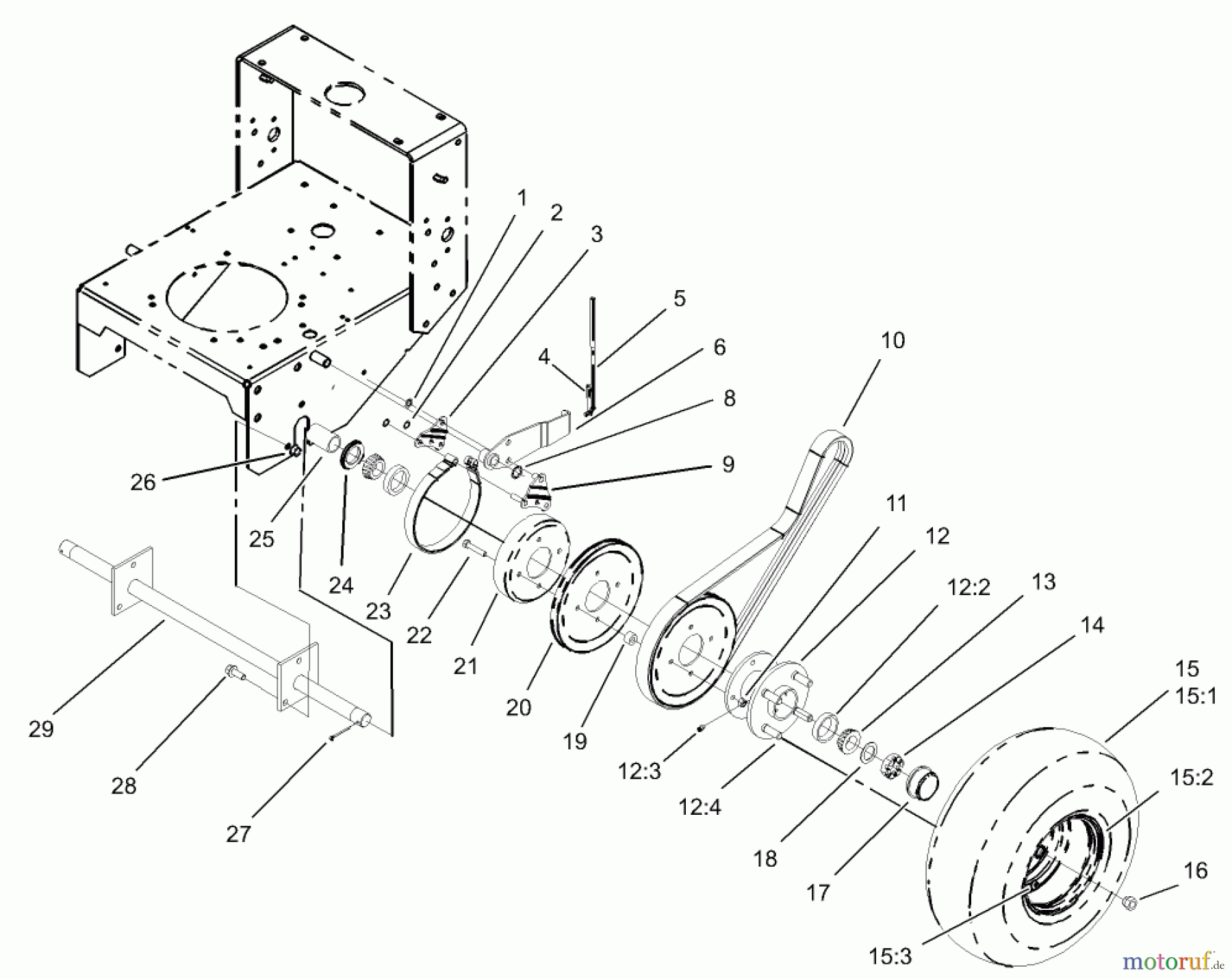  Rasenmäher für Großflächen 30431 - Toro Mid-Size ProLine Mower, Pistol Grip, Gear Drive, 15 hp, 44