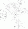 Rasenmäher für Großflächen 30433 - Toro Mid-Size ProLine Mower, Pistol Grip, Hydro Drive, 15 HP, 36" Side Discharge Deck (SN: 260000001 - 260999999) (2006) Ersatzteile DECK, SPINDLE AND BLADE ASSEMBLY