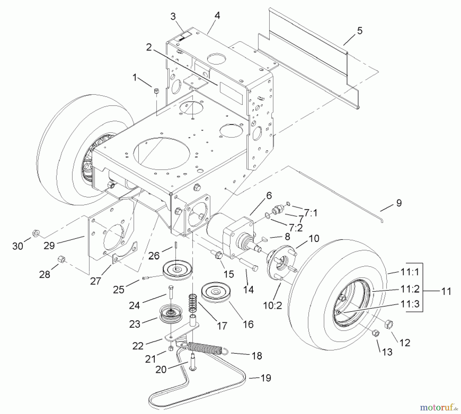  Rasenmäher für Großflächen 30435 - Toro Mid-Size ProLine Mower, Pistol Grip, Hydro Drive, 17 HP, 44