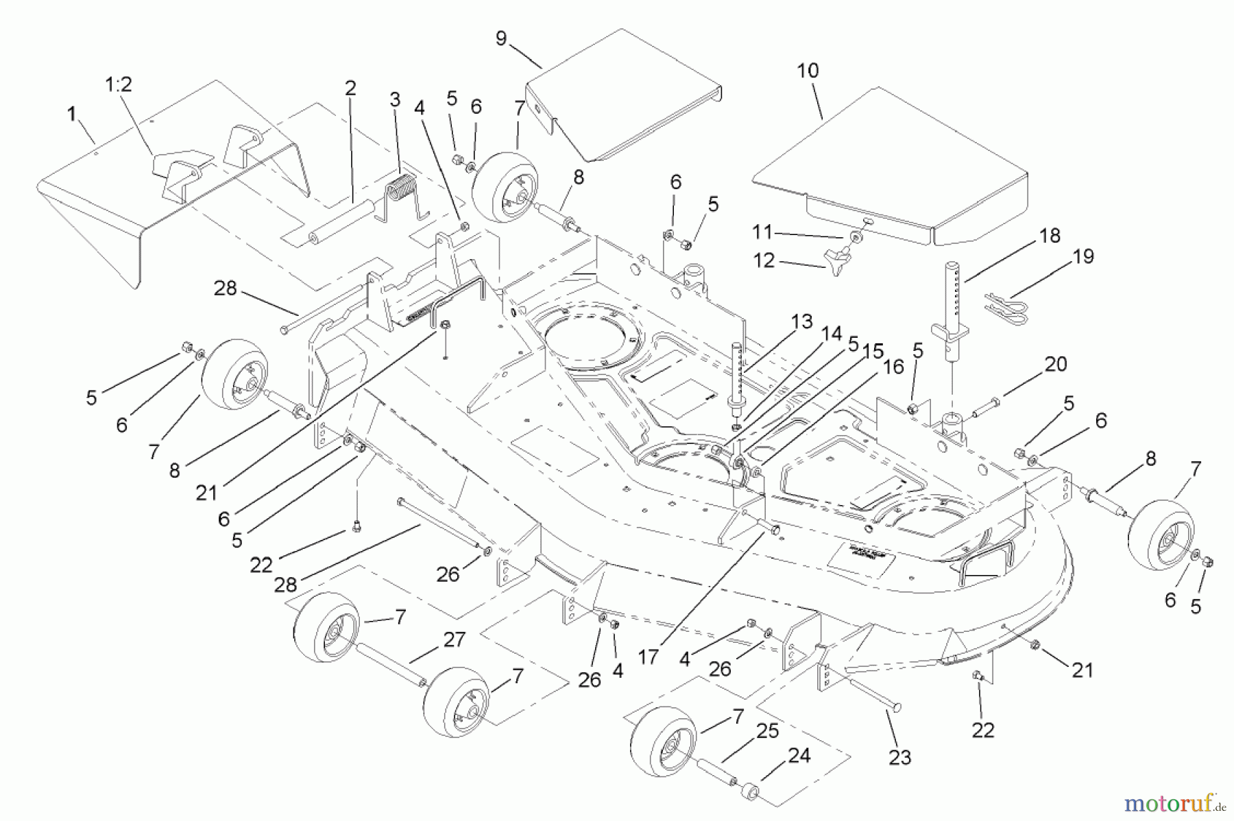  Rasenmäher für Großflächen 30436 - Toro Mid-Size ProLine Mower, Pistol Grip, Hydro Drive, 17 hp, 52