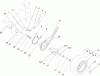 Rasenmäher für Großflächen 30437 - Toro Mid-Size ProLine Mower, Pistol Grip, Gear Drive, 15 HP, 44" Side Discharge Deck (SN: 240000001 - 240999999) (2004) Ersatzteile WHEEL DRIVE AND BRAKE ASSEMBLY