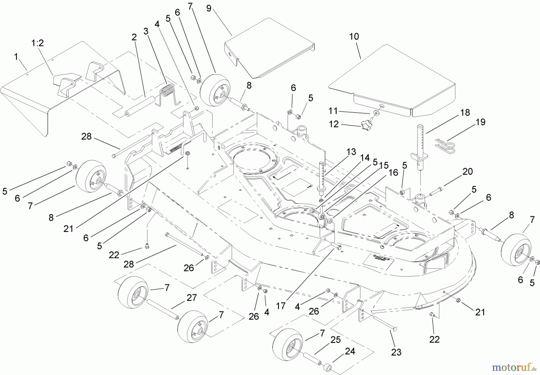  Rasenmäher für Großflächen 30441 - Toro Mid-Size ProLine Mower, Pistol Grip, Hydro Drive, 17 HP, 52