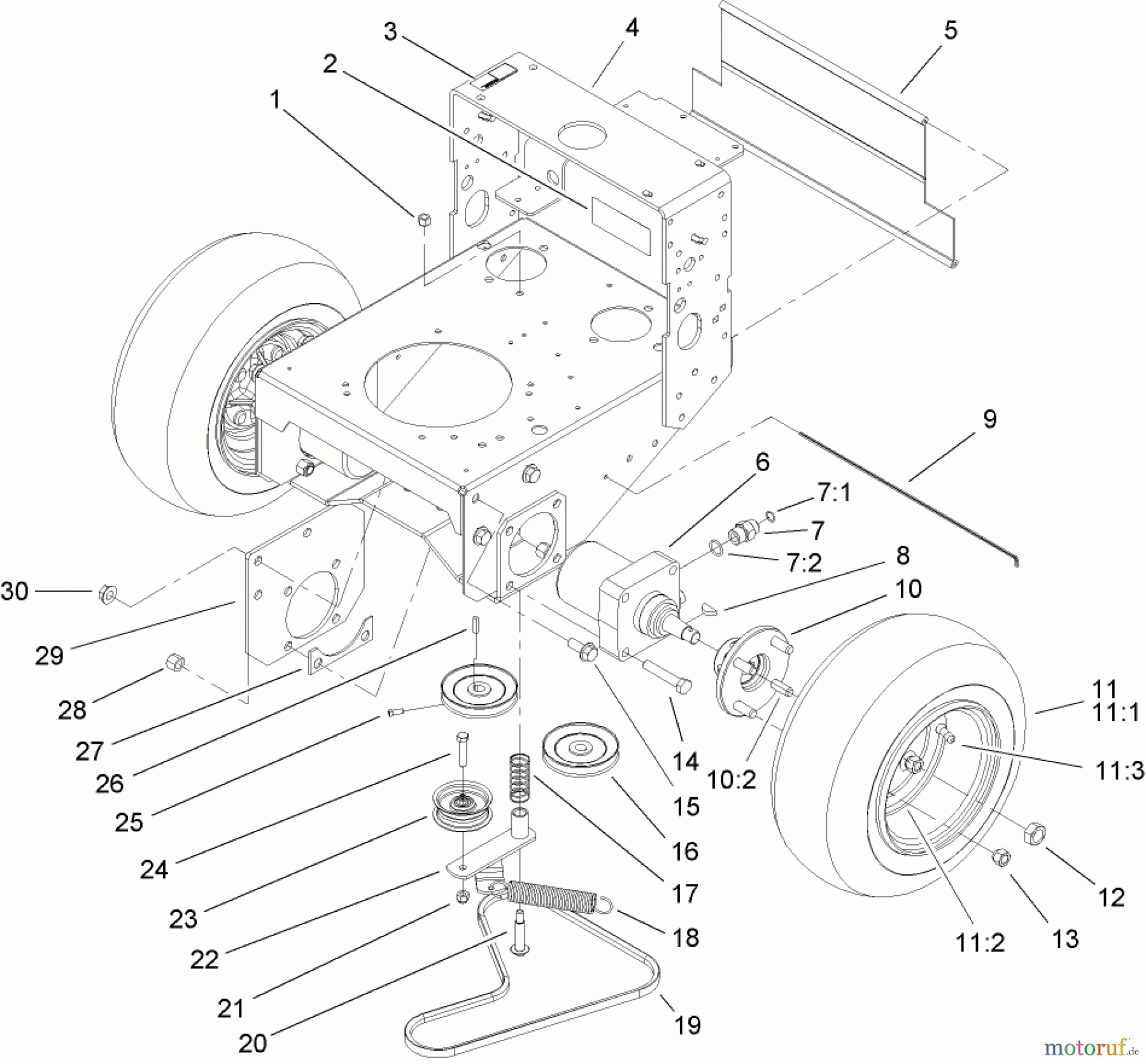  Rasenmäher für Großflächen 30441 - Toro Mid-Size ProLine Mower, Pistol Grip, Hydro Drive, 17 HP, 52