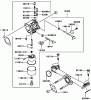 Rasenmäher für Großflächen 30518 - Toro Mid-Size ProLine Mower, Pistol Grip, Gear Drive, 13 HP, 32" Side Discharge Deck (SN: 240000001 - 240999999) (2004) Ersatzteile CARBURETOR ASSEMBLY KAWASAKI FH381V-AS25