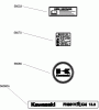 Rasenmäher für Großflächen 30518 - Toro Mid-Size ProLine Mower, Pistol Grip, Gear Drive, 13 HP, 32" Side Discharge Deck (SN: 240000001 - 240999999) (2004) Ersatzteile DECAL ASSEMBLY KAWASAKI FH381V-AS25