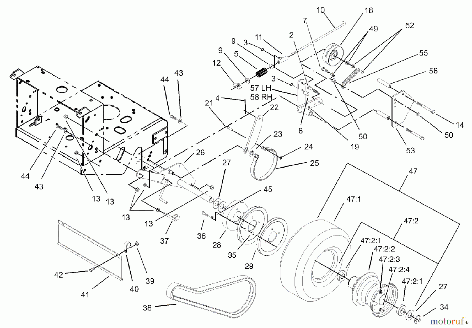  Rasenmäher für Großflächen 30519 - Toro Mid-Size ProLine Mower, Pistol Grip, Gear Drive, 13 HP, 36