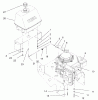 Rasenmäher für Großflächen 30521 - Toro Mid-Size ProLine Mower, Pistol Grip, Gear Drive, 12.5 hp, 36" Side Discharge Deck (SN: 220000001 - 220999999) (2002) Ersatzteile ENGINE AND FUEL SYSTEM ASSEMBLY