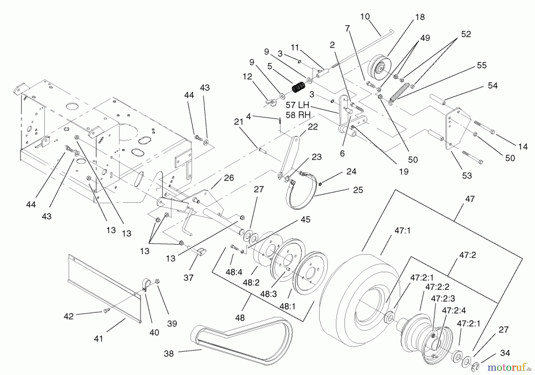  Rasenmäher für Großflächen 30521 - Toro Mid-Size ProLine Mower, Pistol Grip, Gear Drive, 12.5 hp, 36