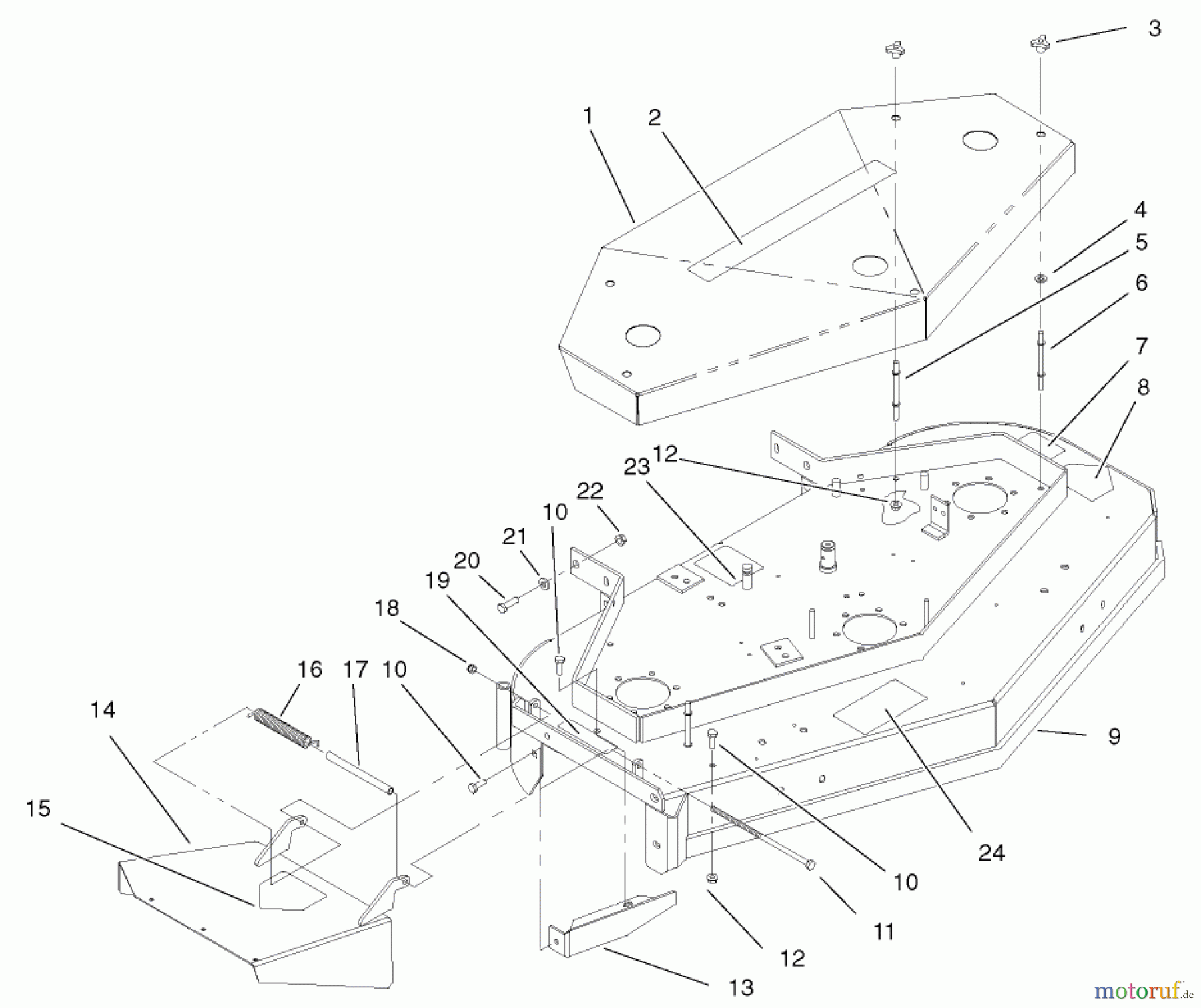  Rasenmäher für Großflächen 30523 - Toro Mid-Size ProLine Mower, Pistol Grip, Gear Drive, 15 hp, 48