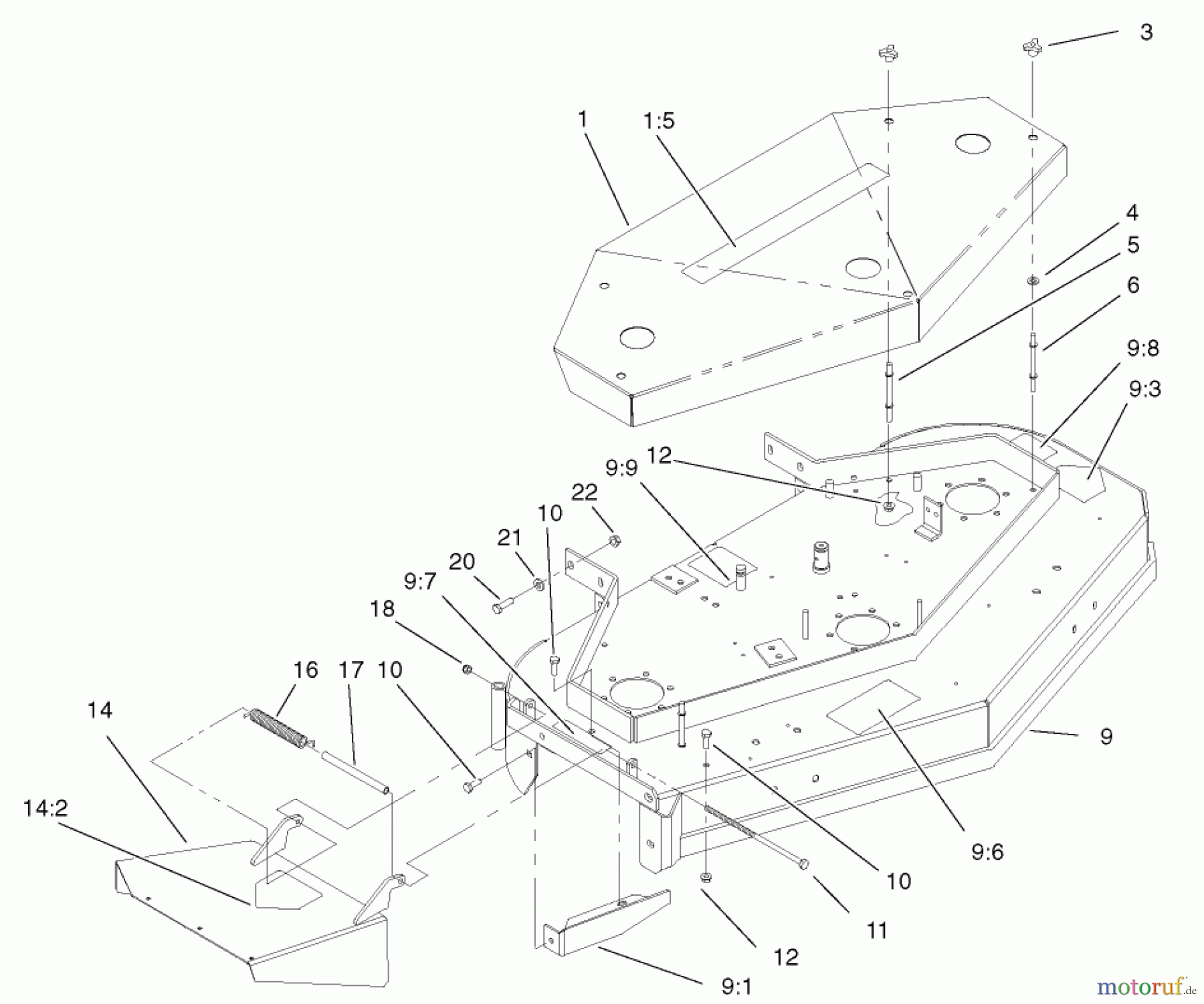  Rasenmäher für Großflächen 30523 - Toro Mid-Size ProLine Mower, Pistol Grip, Gear Drive, 15 hp, 48