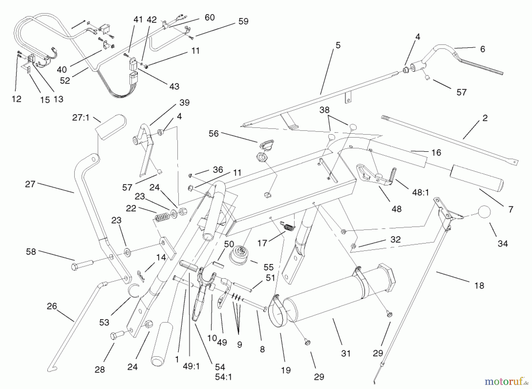  Rasenmäher für Großflächen 30523 - Toro Mid-Size ProLine Mower, Pistol Grip, Gear Drive, 15 hp, 48