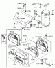 Rasenmäher für Großflächen 30524 - Toro Mid-Size ProLine Mower, Pistol Grip, Hydro Drive, 15 hp, 36" Side Discharge Deck (SN: 220000001 - 220999999) (2002) Ersatzteile AIR FILTER/MUFFLER ASSEMBLY KAWASAKI FH451V-BS04
