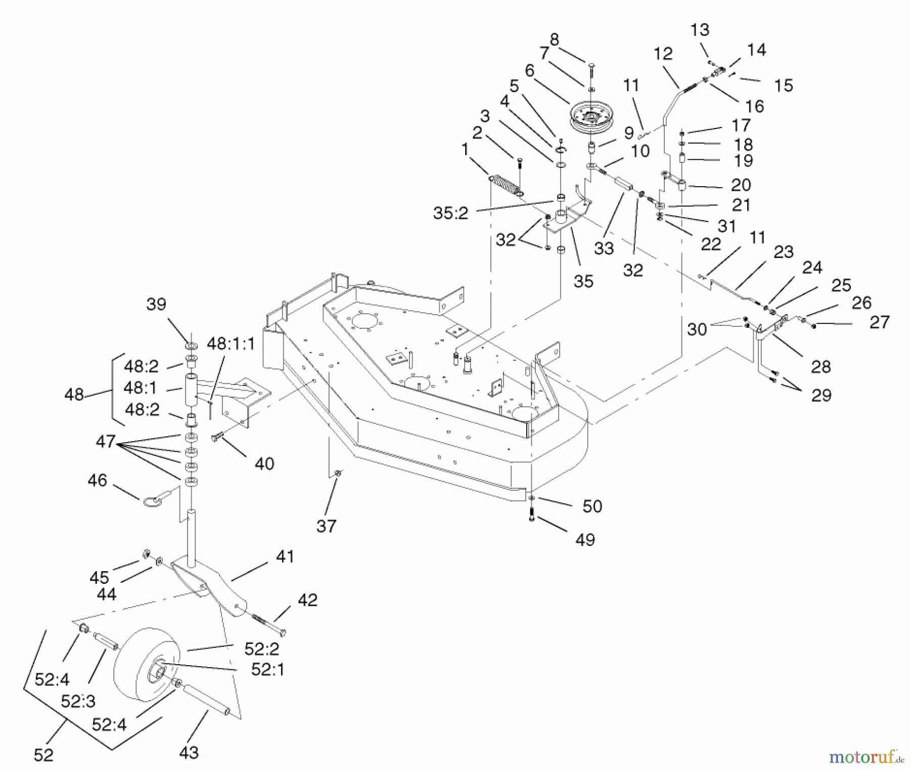  Rasenmäher für Großflächen 30528 - Toro Mid-Size ProLine Mower, Pistol Grip, Hydro Drive, 15 hp, 48