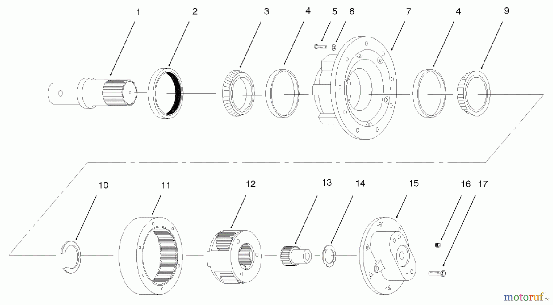  Compact Utility Attachments 22801 - Toro Universal Swivel Auger Head, Dingo and Dingo TX (SN: 210000001 - 210999999) (2001) PLANETARY GEAR ASSEMBLY NO. 98-8260