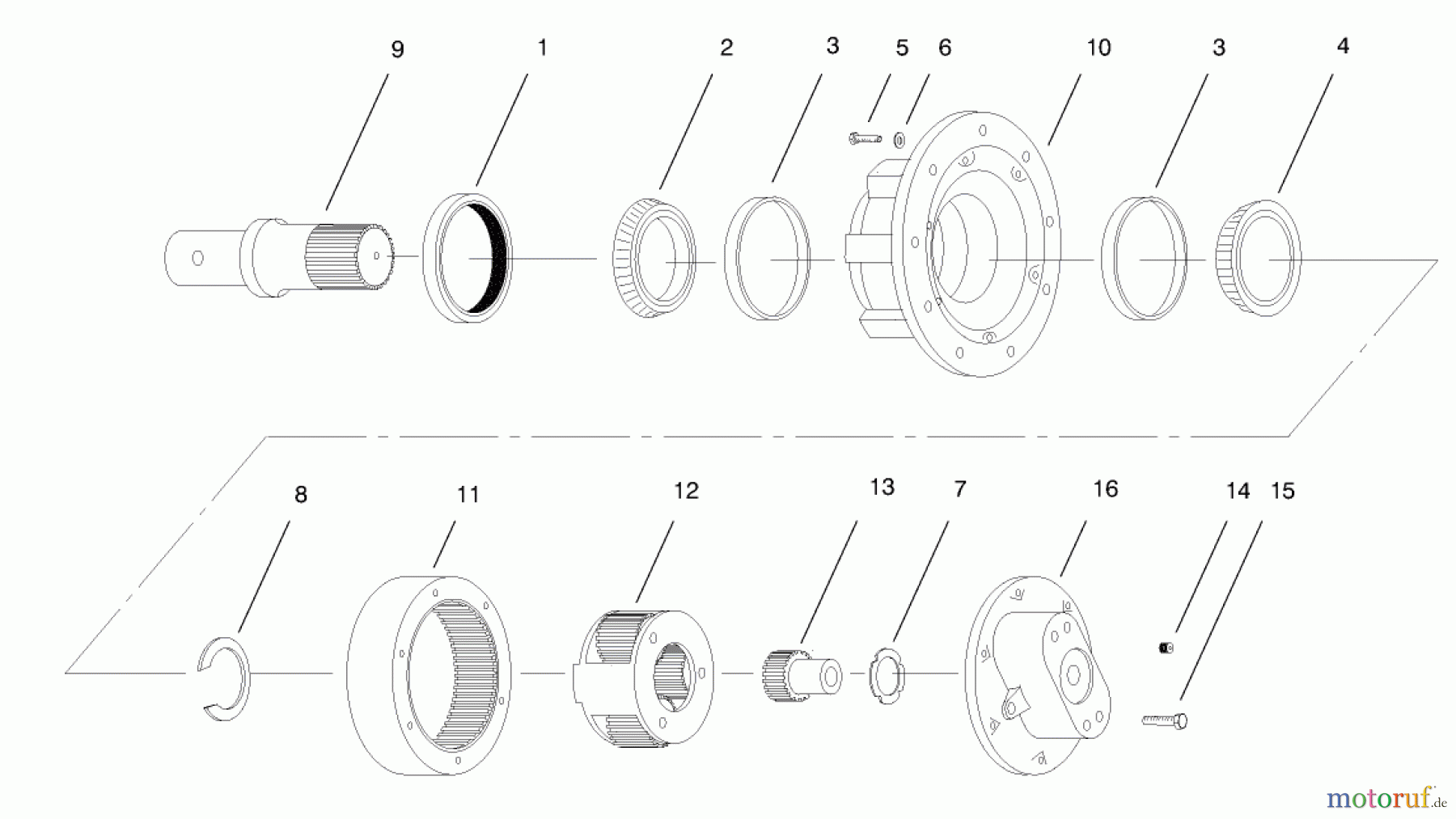  Compact Utility Attachments 22801 - Toro Universal Swivel Auger Head, Dingo and Dingo TX (SN: 990001 - 999999) (1999) PLANETARY GEAR ASSEMBLY NO. 98-8260