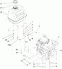 Rasenmäher für Großflächen 30531 - Toro Mid-Size ProLine Mower, Pistol Grip, Gear Drive, 15 hp, 48" Side Discharge Deck (SN: 240000001 - 240999999) (2004) Ersatzteile ENGINE AND FUEL TANK ASSEMBLY