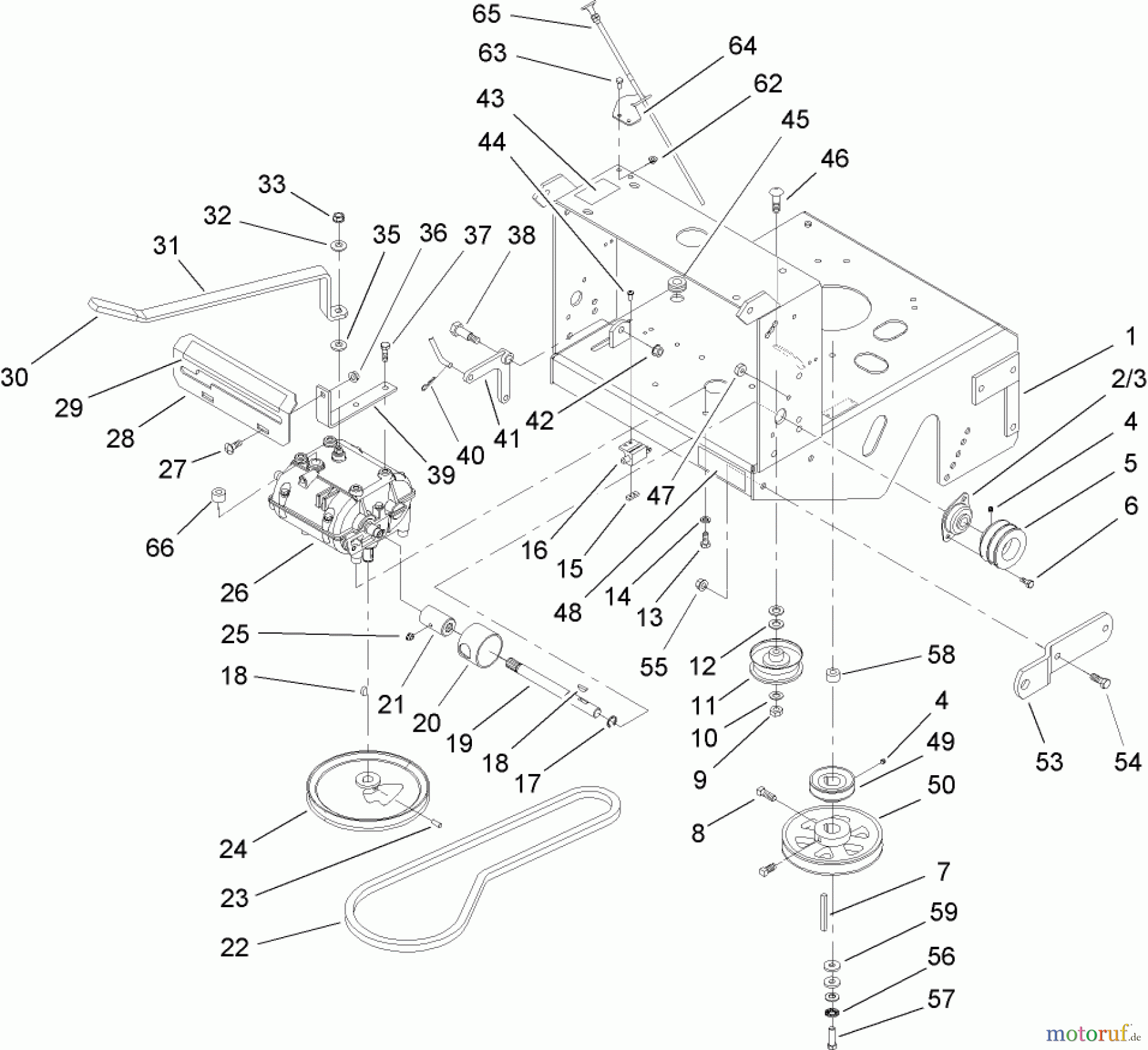  Rasenmäher für Großflächen 30531 - Toro Mid-Size ProLine Mower, Pistol Grip, Gear Drive, 15 hp, 48