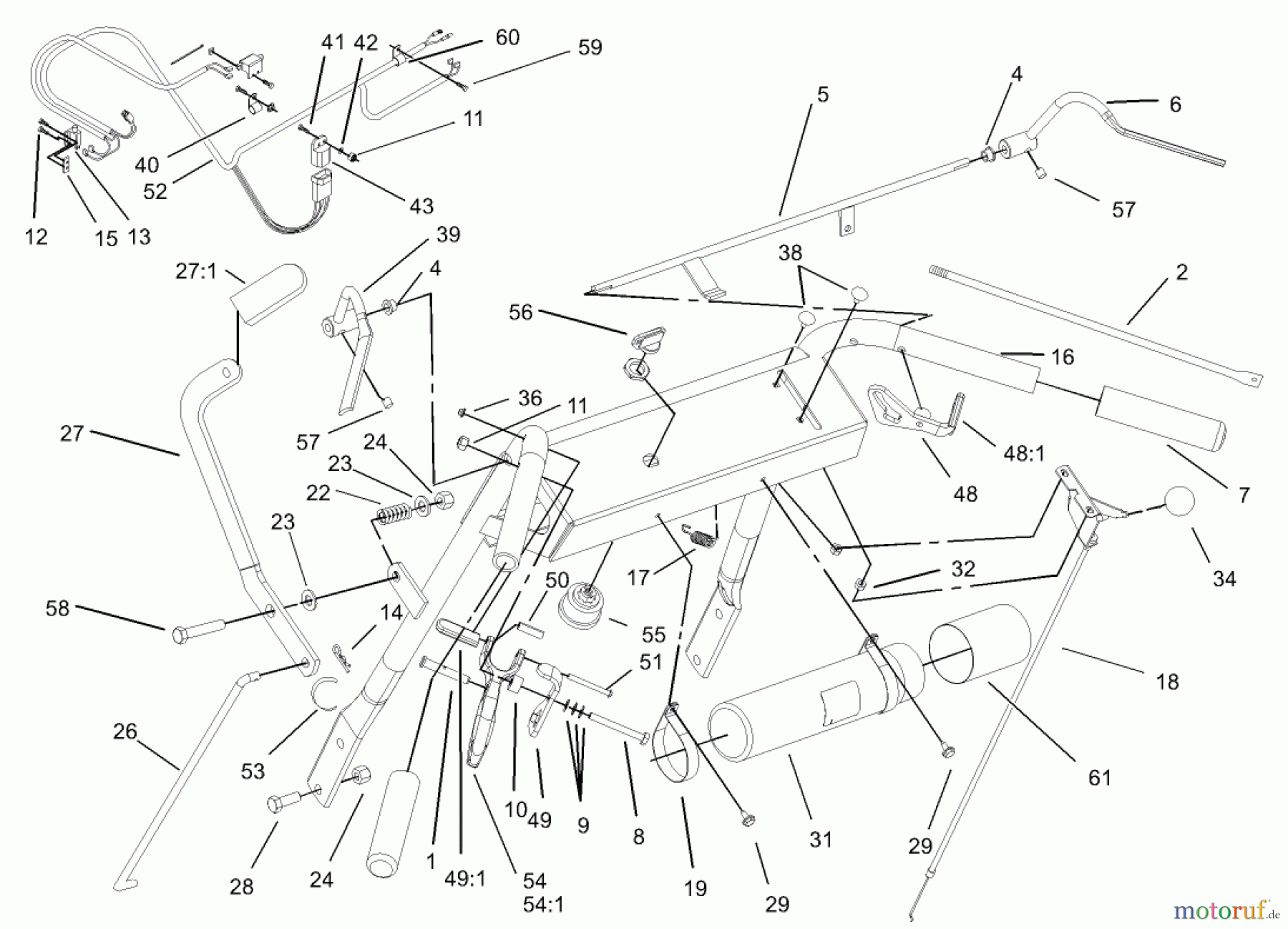  Rasenmäher für Großflächen 30531 - Toro Mid-Size ProLine Mower, Pistol Grip, Gear Drive, 15 hp, 48