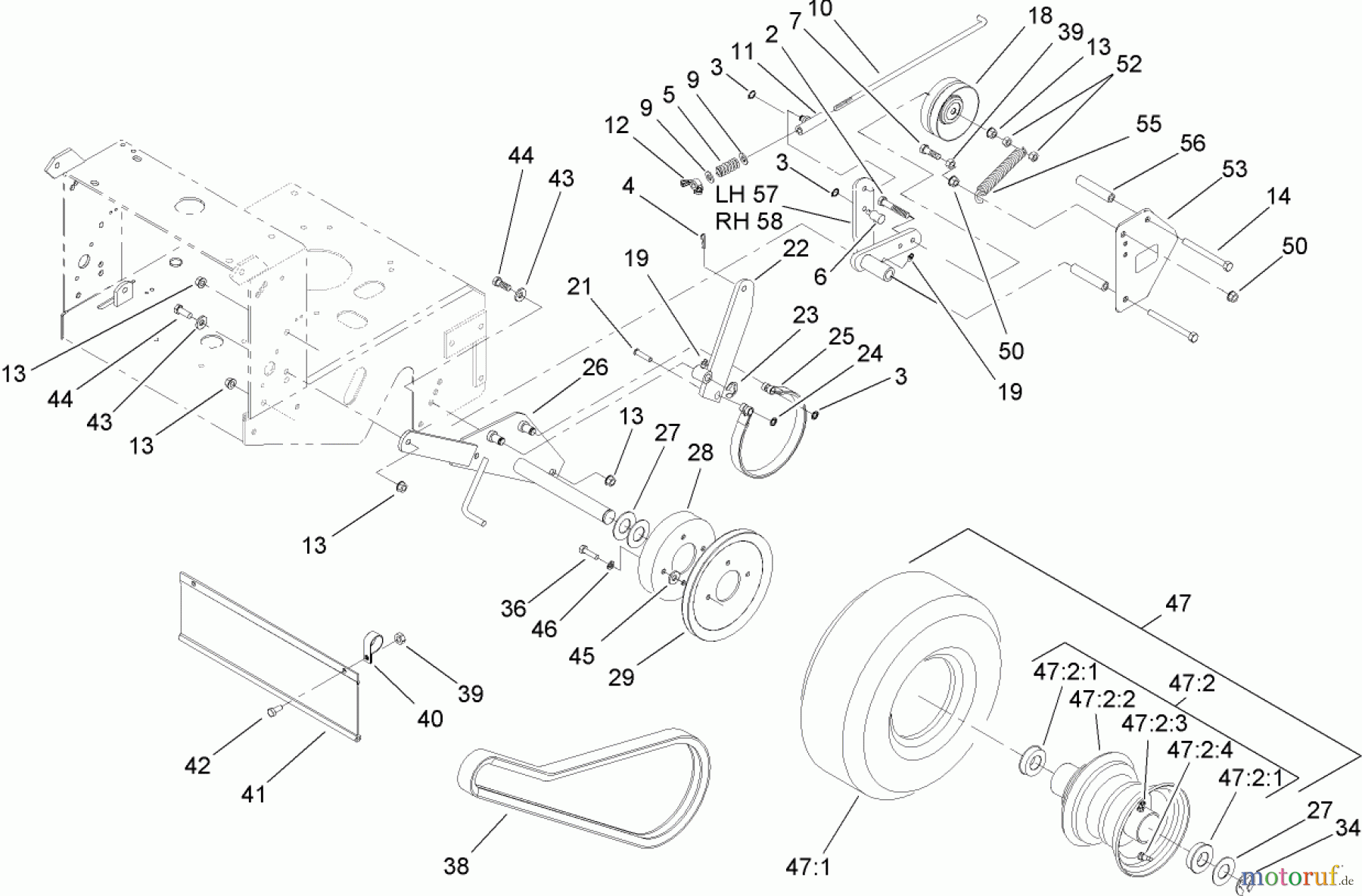  Rasenmäher für Großflächen 30682 - Toro Commercial Walk-Behind Mower, Fixed Deck, Pistol Grip, Gear Drive, 32