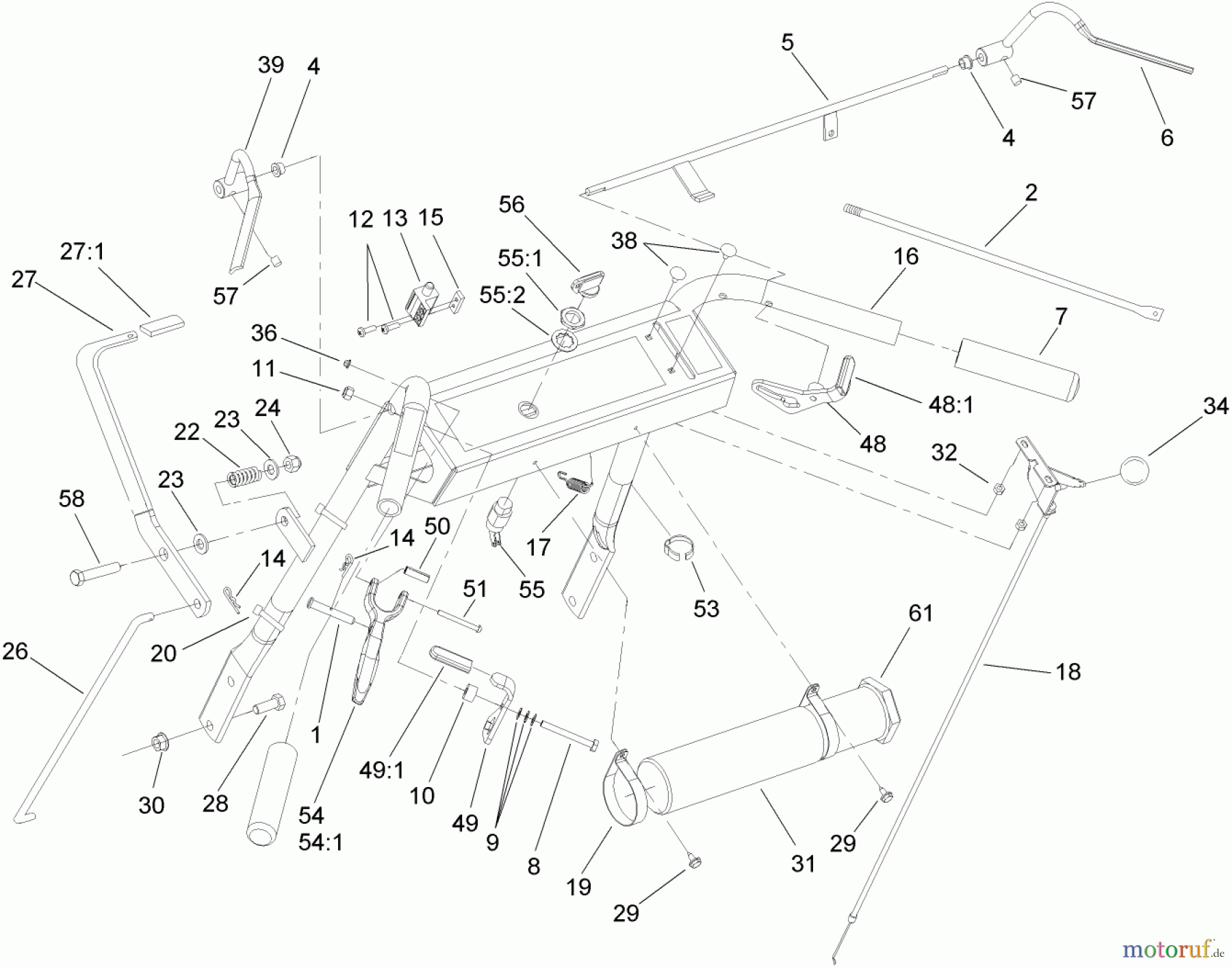  Rasenmäher für Großflächen 30682 - Toro Commercial Walk-Behind Mower, Fixed Deck, Pistol Grip, Gear Drive, 32