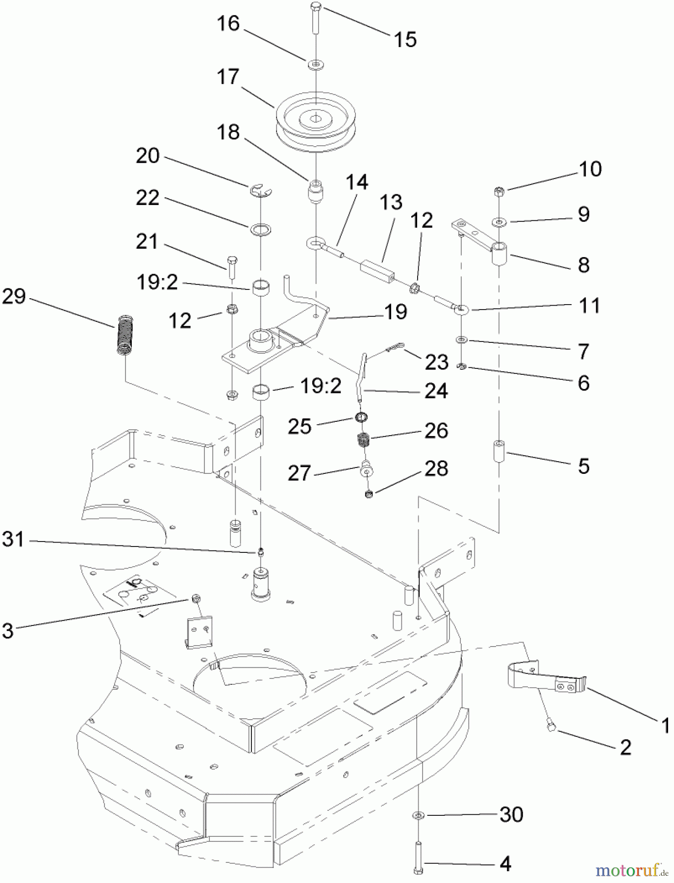  Rasenmäher für Großflächen 30694 - Toro Commercial 36