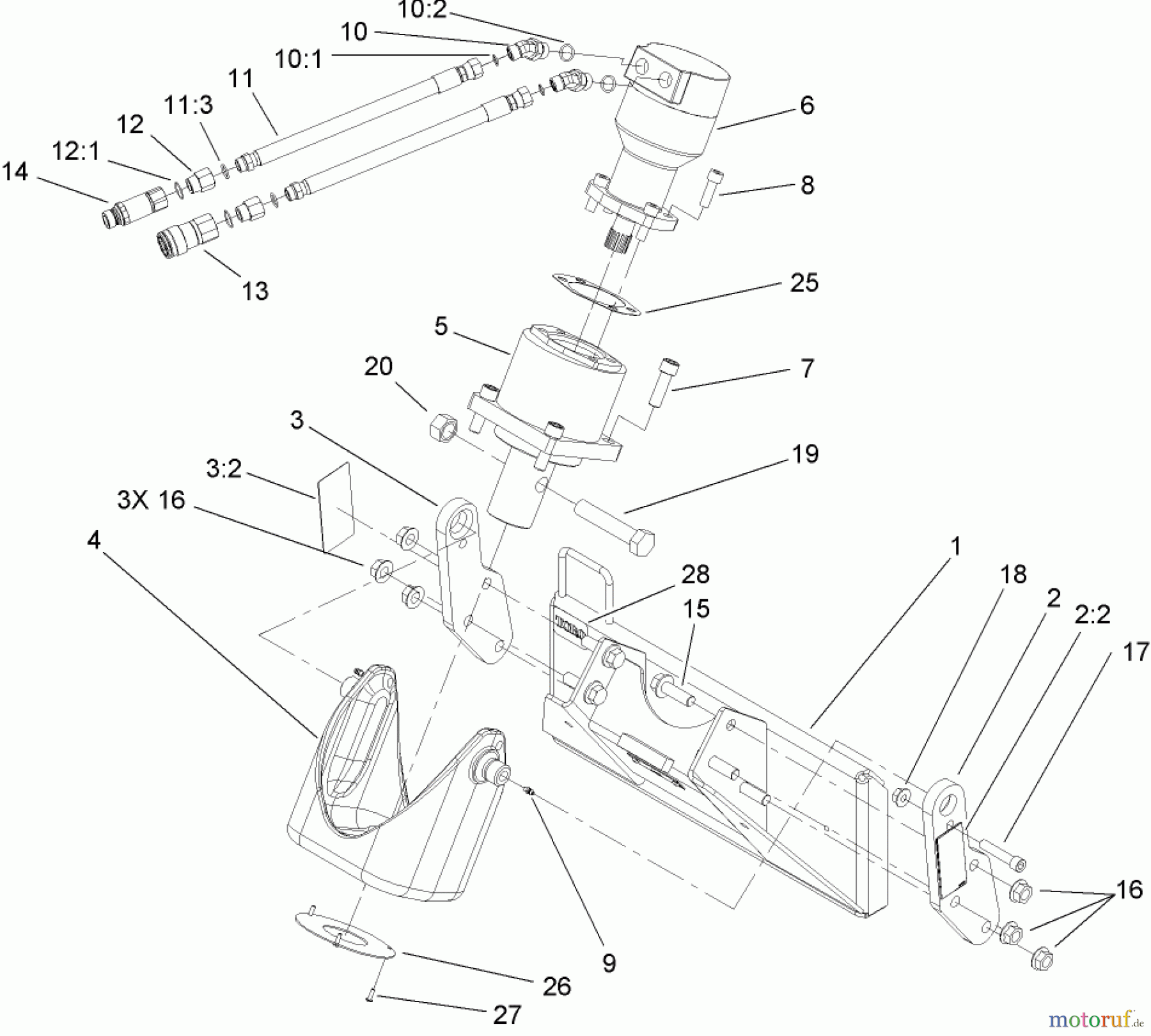  Compact Utility Attachments 22805 - Toro Auger Head, Dingo Compact Utility Loaders (SN: 310000001 - 310999999) (2010) AUGER HEAD ASSEMBLY