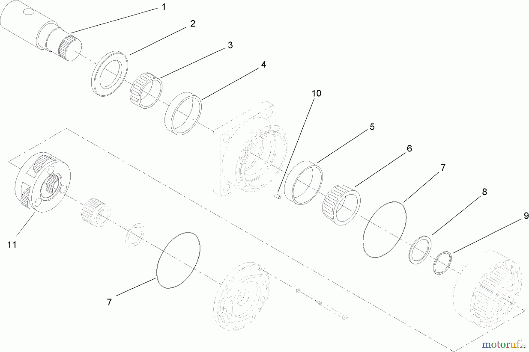  Compact Utility Attachments 22805 - Toro Auger Head, Dingo Compact Utility Loaders (SN: 311000001 - 311999999) (2011) PLANETARY DRIVE ASSEMBLY NO. 107-9352-03