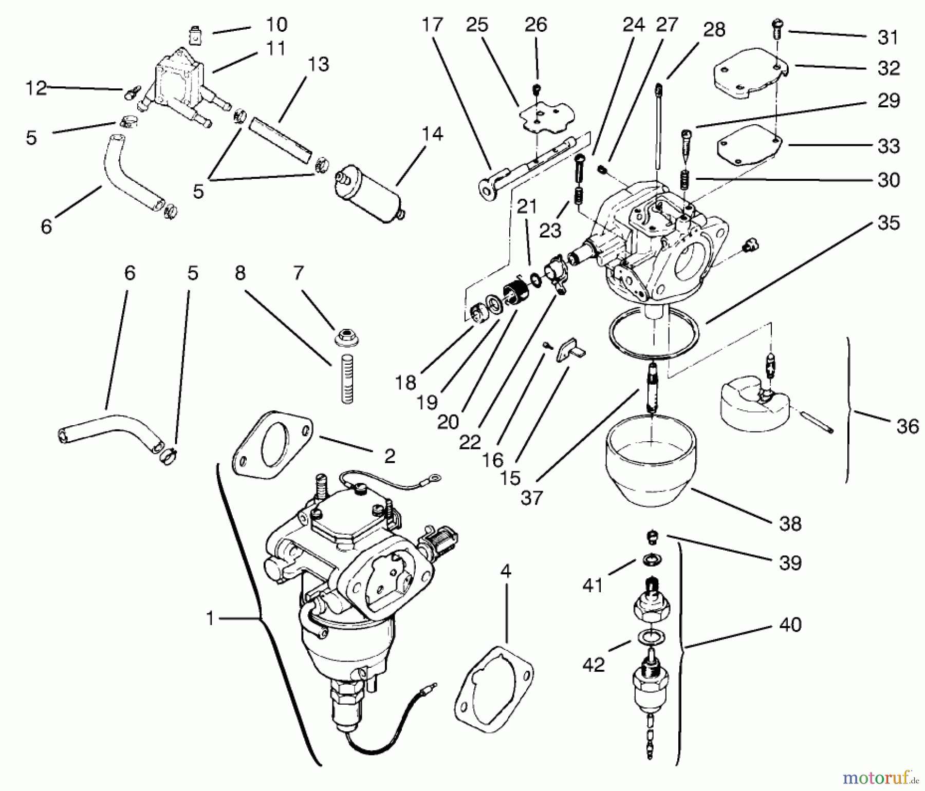  Zerto-Turn Mäher 74105 (Z118) - Toro Z Master Riding Mower (SN: 79000001 - 79999999) (1997) FUEL SYSTEM