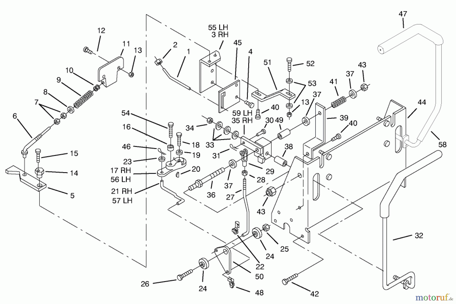  Zerto-Turn Mäher 74105 (Z118) - Toro Z Master Riding Mower (SN: 79000001 - 79999999) (1997) TRANSMISSION CONTROLS