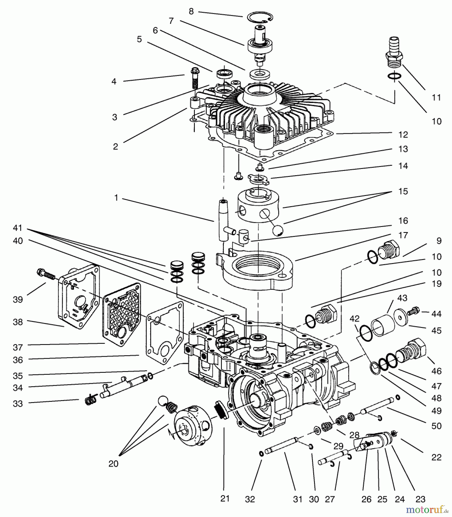  Zerto-Turn Mäher 74105 (Z118) - Toro Z Master Riding Mower (SN: 79000001 - 79999999) (1997) TRANSMISSION EATON MODEL 781-016 #1