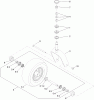 Zerto-Turn Mäher 74141 - Toro Z Master Commercial 2000 Series Riding Mower, 48" TURBO FORCE Side Discharge Deck (SN: 313000001 - 313999999) (2013) Ersatzteile CASTER FORK AND WHEEL ASSEMBLY