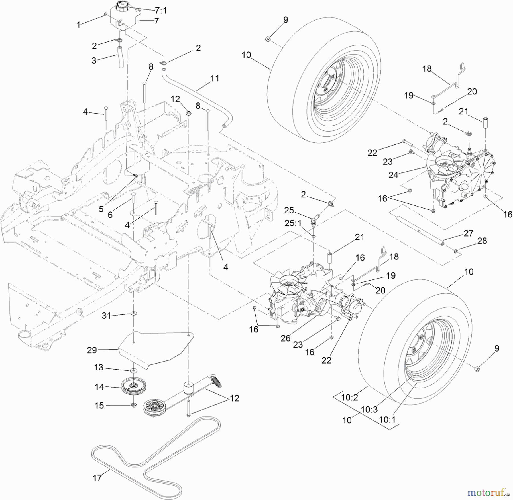  Zerto-Turn Mäher 74141 - Toro Z Master Commercial 2000 Series Riding Mower, 48