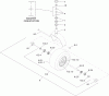 Zerto-Turn Mäher 74145 - Toro Z Master Commercial 2000 Series Riding Mower, 60" TURBO FORCE Side Discharge Deck (SN: 313000001 - 313999999) (2013) Ersatzteile FORK AND CASTER WHEEL ASSEMBLY